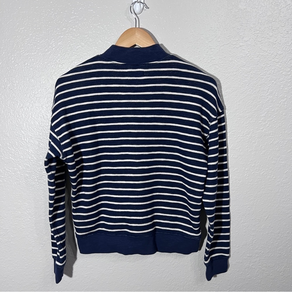Madewell Quilted Studio Mockneck Sweatshirt in Stripe in size XS - Picture 5 of 11